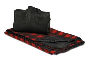 Red/Black Plaid Fleece Explorer Picnic Blanket