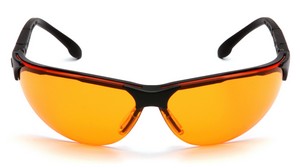 Black Frame with Orange Lens