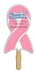 Ribbon Sandwiched Hand Fan (2 Side/1 Imprint Color)