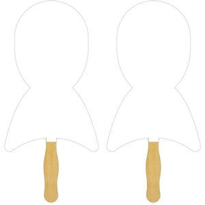 Ribbon Sandwiched Hand Fan (2 Side/Four Color Process)