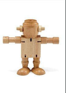 Robodroidbot Wooden Poseable Robot