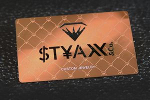 Rose Gold Metal Business Cards