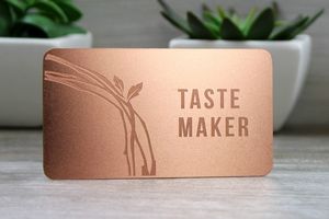 Rose Gold Metal Business Cards
