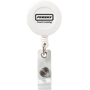Round Badge Reel w/Alligator Clip