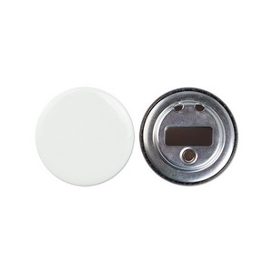 Round Celluloid Button Bottle Opener w/Magnet