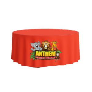 Round Fitted Table Covers in Full Color - 60" Round Table