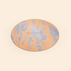Round Marbled Leather Mousepad