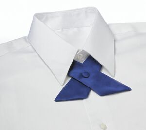 Royal Blue Polyester Satin Crossover Tie