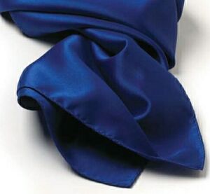 Royal Blue Polyester Satin Scarf - 30"x30"