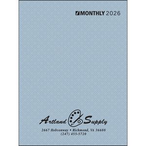 Ruled Monthly Desk Planner Stitched to Paper Cover: 2026