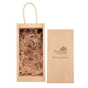 Rustic Laser-Engraved Patrón/Romeo Wood Box