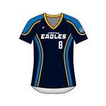 SAMPLE JUICE V-Neck Short Sleeve Fitted Jersey