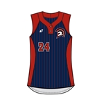 SAMPLE Juice 2-Button Sleeveless FITTED Jersey; Active Cloth/Pin Dot Mesh