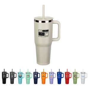 SENSOÂ® Summit 40 oz Insulated Stainless Steel Travel Mug with Press-In Str