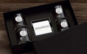 SOHO 4-Piece Rocks Glass and Coaster Set