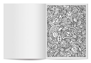 STEMulate - Stress Relieving Adult Coloring and Puzzle Book Combo