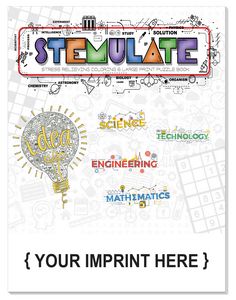 STEMulate - Stress Relieving Adult Coloring and Puzzle Book Combo
