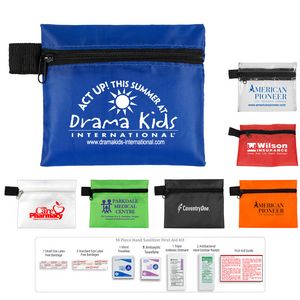 "Safety Zip" 10 Piece Hand Sanitizer First Aid Kit in Zipper Pouch