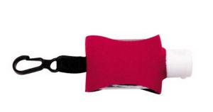 "SanPal Sleeve" .5 oz Hand Sanitizer Antibacterial Gel in Clip-On Neoprene Sleeve Cover