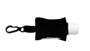 "SanPal Sleeve" .5 oz Hand Sanitizer Antibacterial Gel in Clip-On Neoprene Sleeve Cover(OVERSEAS)