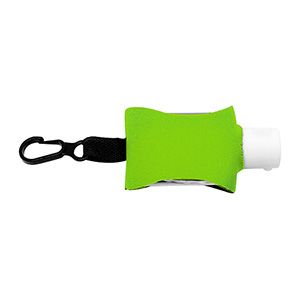 "SanPal Sleeve" .5 oz Hand Sanitizer Antibacterial Gel in Clip-On Neoprene Sleeve Cover(OVERSEAS)