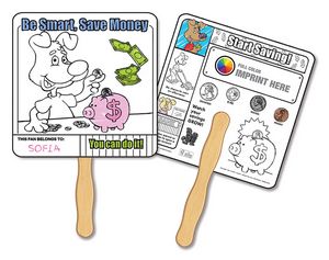 Saving Money Coloring Hand Fan - FSC Certified