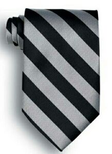 School Stripes Tie - Black/Gray