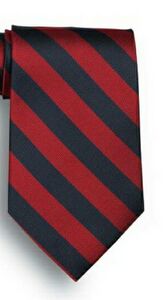 School Stripes Tie - Navy Blue/Red