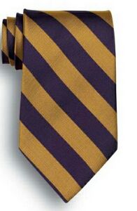 School Stripes Tie - Purple/Gold