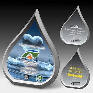 Screen Print Modern flame award (7"x 1/2"x 5 1/2")