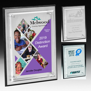 Screen Printed Tall Brushed Aluminum Plaque (9"x 12"x 1")