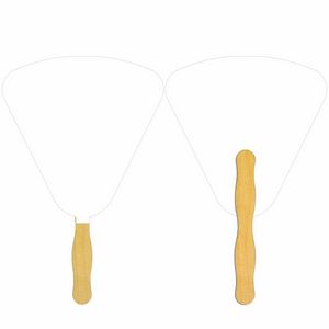 Seashell Glued Hand Fan (1 Side/ Four Color Process Imprint)