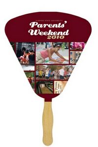 Seashell Sandwiched Hand Fan (2 Side/1 Imprint Color)