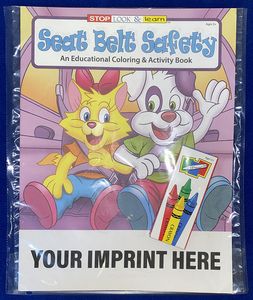 Seat Belt Safety Coloring Book Fun Pack