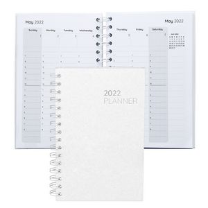 Senzabrite Faux Leather Spiral Weekly Planner Notebook