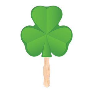 Shamrock Shaped Hand Fan