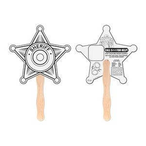 Sheriff Badge Hand Fan
