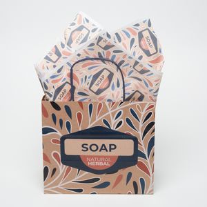 Short Handle Shopper w/Tissue Paper Bundle