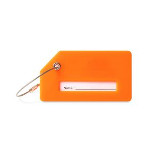 Silicone Luggage Tag - Vibrant Orange