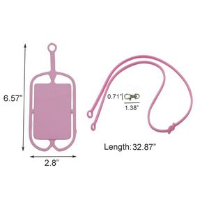 Silicone Phone Card Holder With Lanyard