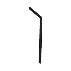 Silicone reusable Straw - Bent