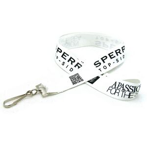 Silkscreened QR Lanyard w/ Bulldog