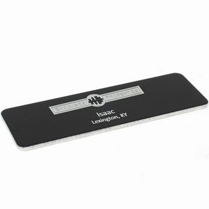 Silver City Metal Name Badge: 1" x 3" Express