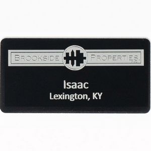 Silver City Metal Name Badge: 1.5" x 3"