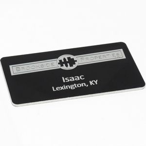 Silver City Metal Name Badge: 1.5" x 3" Express
