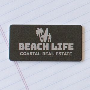 Silver City Metal Name Badge: 1.5" x 3" Express