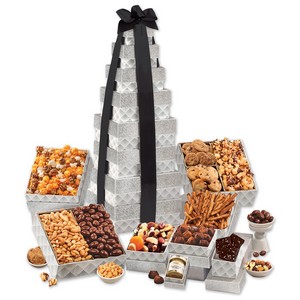 Silver Delights Festive Party Tower