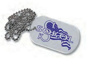 Silver Dog Tag w/ 4" Chain
