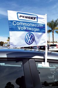 Single Sided Custom Clip-On Car Flag