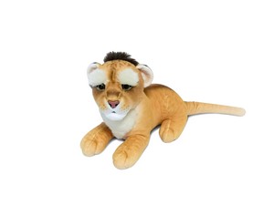 Sitting Lion with Bushy Eyebrows